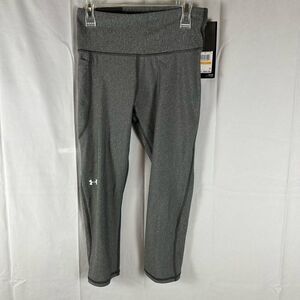 Under Armor Women’s Compression Heatgear High Rise Capri Leggings Gray S NWT